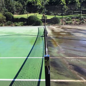 شستن زمین تنیس با واترجت